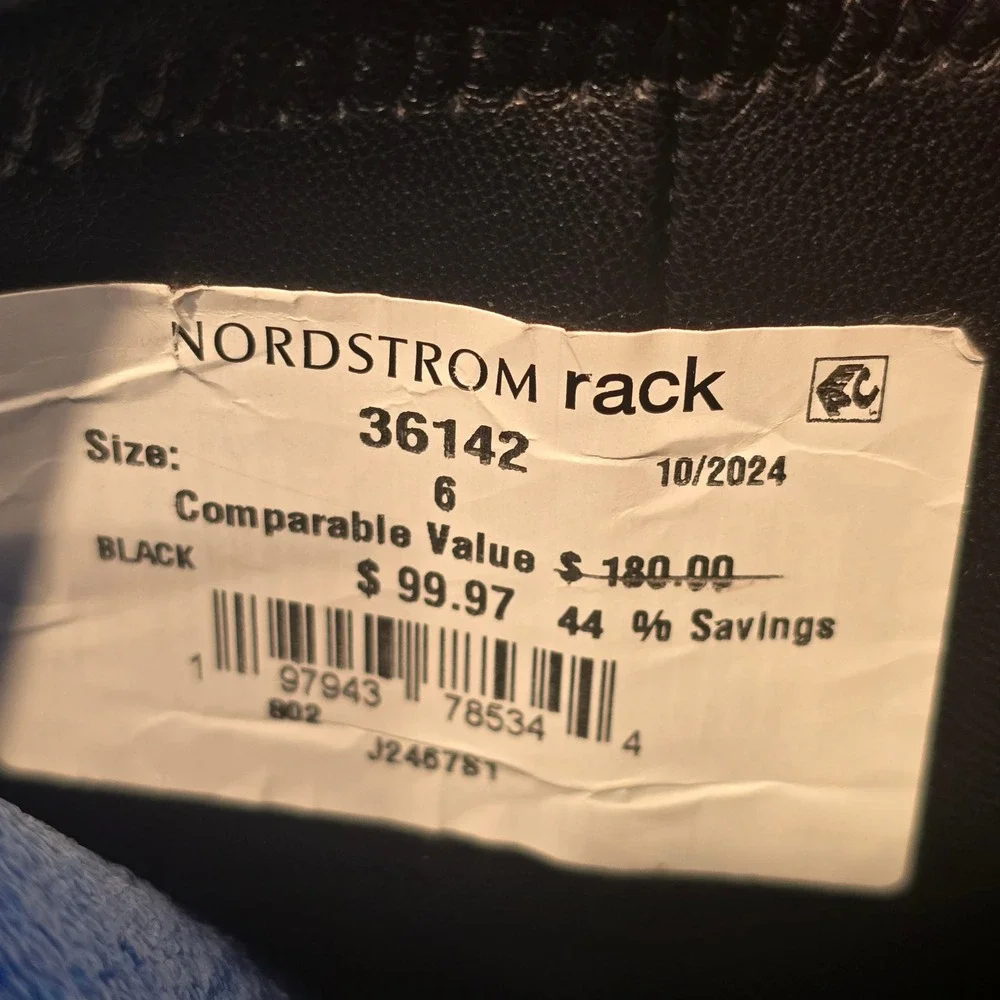 NWT Franco Sarto Kelly OTK Boot 6 Black Stretch Block Heel Rocker Street Edge